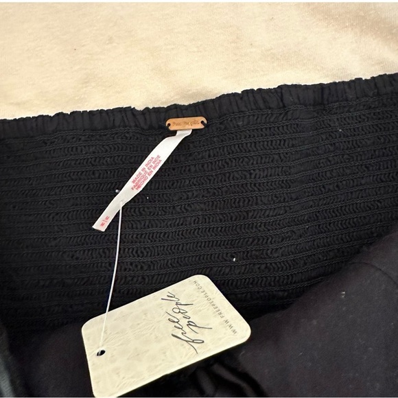 Free people Aurelia silky corset top - black lace up ribbon, floral embroidery - Picture 4 of 9